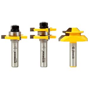 Joinery 1/2 in. Shank Carbide Tipped Router Bit Set (3-Piece)