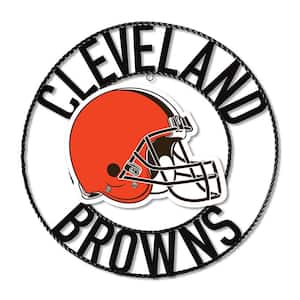 Cleveland Browns Team Logo 24 in. Wrought Iron Decorative Sign