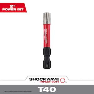 SHOCKWAVE Impact Duty 2 in. T40 Torx Alloy Steel Screw Driver Bit (1-Pack)