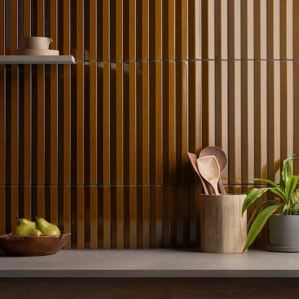 Ivy Hill Tile Apex Ochre Yellow 4.92 in. x 15.74 in. 3D Polished
