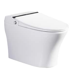 16 inch 1-piece Floor Mounted 1.1/1.6 GPF Dual Flush Elongated Toilet in Heated Seat Included