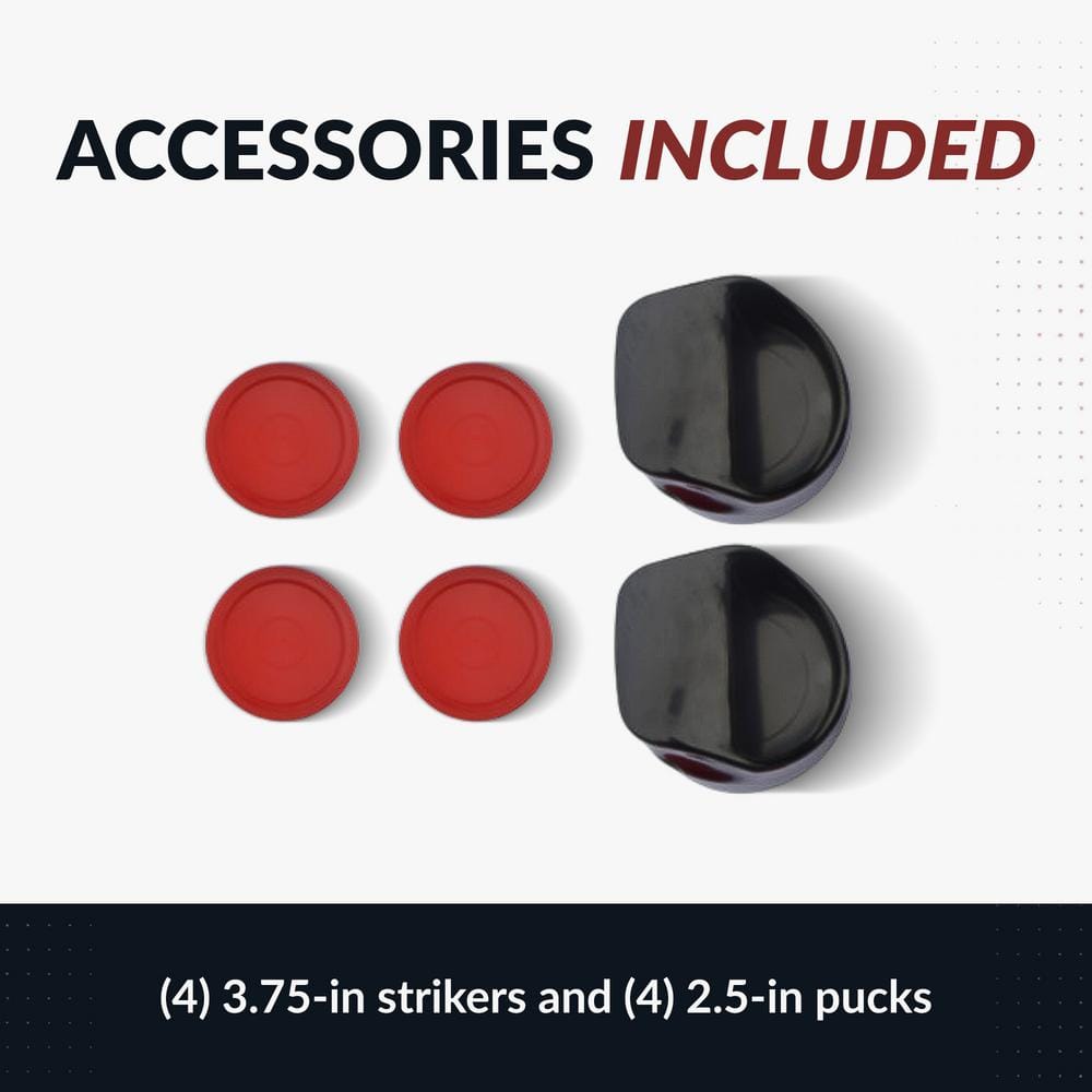 Silver and Black 6-Foot Air Hockey Table with Digital Scoreboard