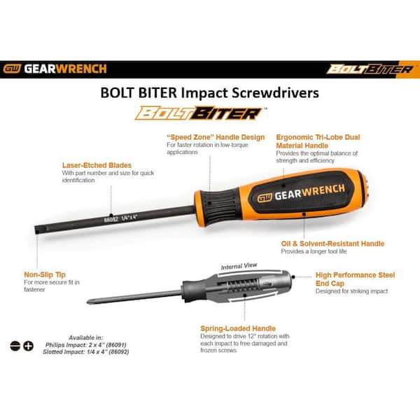 Bolt Biter Dual Material Extraction Screwdriver Set (2-Piece)