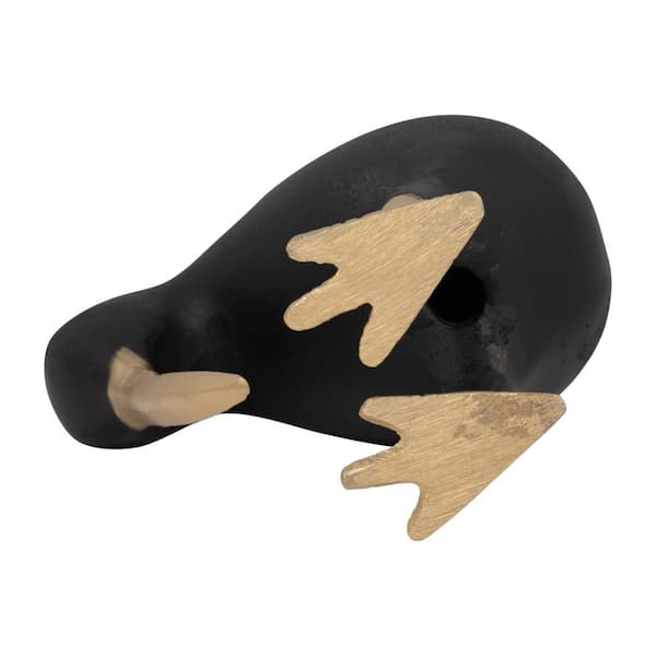 その他 kiwi Liv & Skye Black 6 in. x 6 in. Metal Kiwi Bird Figurine in Modern