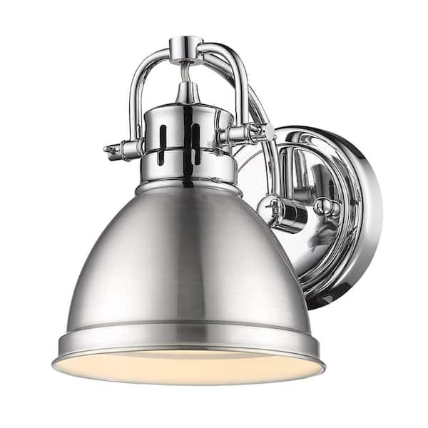 Golden Lighting Duncan 4.875 in. 1-Light Chrome Vanity Light