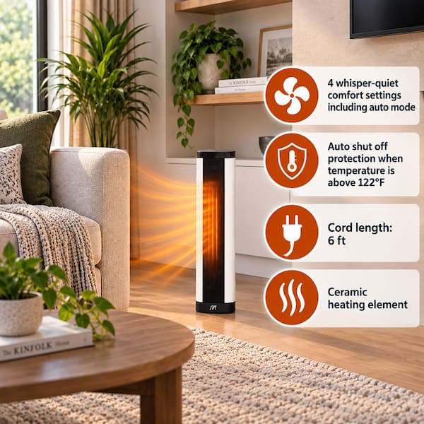 VALOR バーラー 410 RADIANT HEATER ストーブ SPT Ceramic Fan Tower/Baseboard Style heater with Remote SH-1516D
