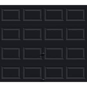 Classic Steel Short Panel 8ft x 7ft Insulated 6.5 R-Value Black Garage Door without windows