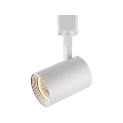 1-Light White Dimmable LED Cylinder Track Lighting Kit