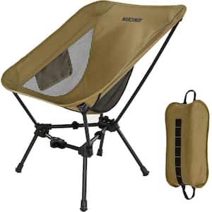 Lightweight Aluminum Folding Camping Chair for Outdoor Hiking, Khaki