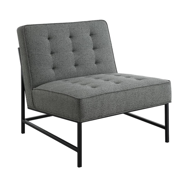 DEVON & CLAIRE Vanderbuilt Dark Gray Fabric Accent Chair