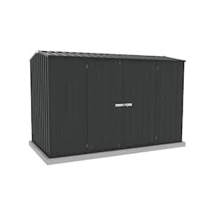 Premier 10 ft. x 5 ft. Galvanized Steel Metal Shed in Monument Gray with SNAPTiTE Assembly System (50 sq. ft.)