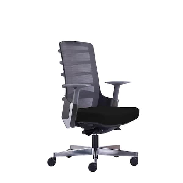 Nyhus Mesh Medium Back Black Fabric Seat Swivel Ergonomic Executive Office Chair with Adjustable Arms