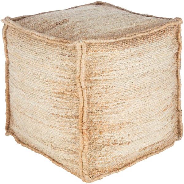 Livabliss Katu Khaki Accent Pouf