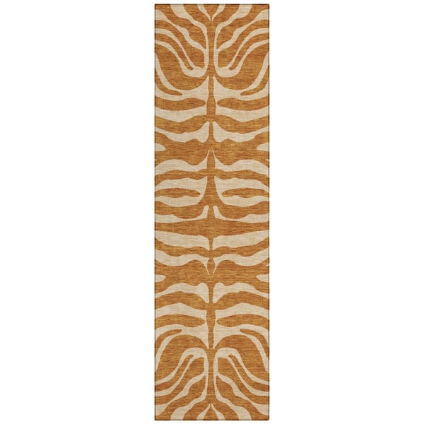 Addison Rugs Chantille Machine Washable Indoor/Outdoor Abstract ACN1042 Paprika 2 ft. 3 in. x 7 ft. 6 in. Area Rug