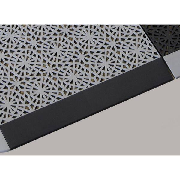 XL All Weather 0.39 in. x 2.5 in. x 0.20 ft. PVC Deck Tile Graphite Corner Trim Set (4-Piece)