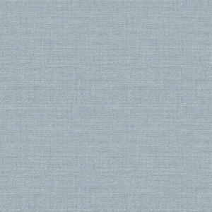 Agave Blue Denim Faux Grasscloth Paper Textured Non-Pasted Wallpaper Roll