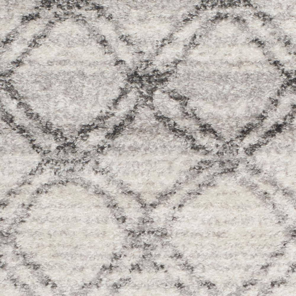 Gray Rectangular Stain-Resistant Synthetic Area Rug