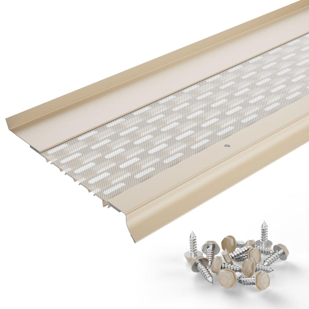 Micromesh [6.5 in. x 1 ft.] Gutter Guard only for 6 in. Half Round Gutters, Aluminum Frame and SS Mesh, Eggshell price history on PriceWatchPro