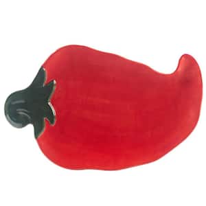 Chili Pepper 14 in. Red Earthenware Novelty Platter