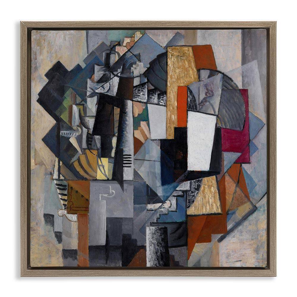 Classical Abstract Collage by one1000paintings Brown Floater Frame Abstract Graphic Art Print 25 in. x 25 in. price history on PriceWatchPro