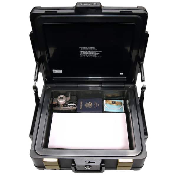 0.39 cu. ft. Molded Fire Resistant and Waterproof Legal Document Storage Chest with Key and Double Latch Lock