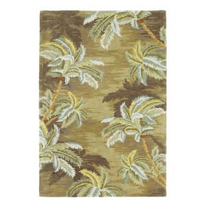 Wavy Palm Moss 8 ft. 6 in. x 11 ft. 6 in. Area Rug