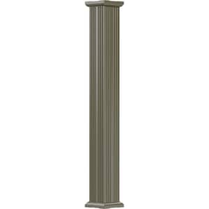 12 in. x 8 ft. Clay Non-Tapered Fluted Square Shaft (Load-Bearing) Endura-Aluminum Column