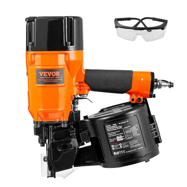 Coil Siding Nailer 1 in. to 3-1/4 in. 15° Pneumatic Siding Nail Gun, 70-120PSI Air Coil Nailer Framing