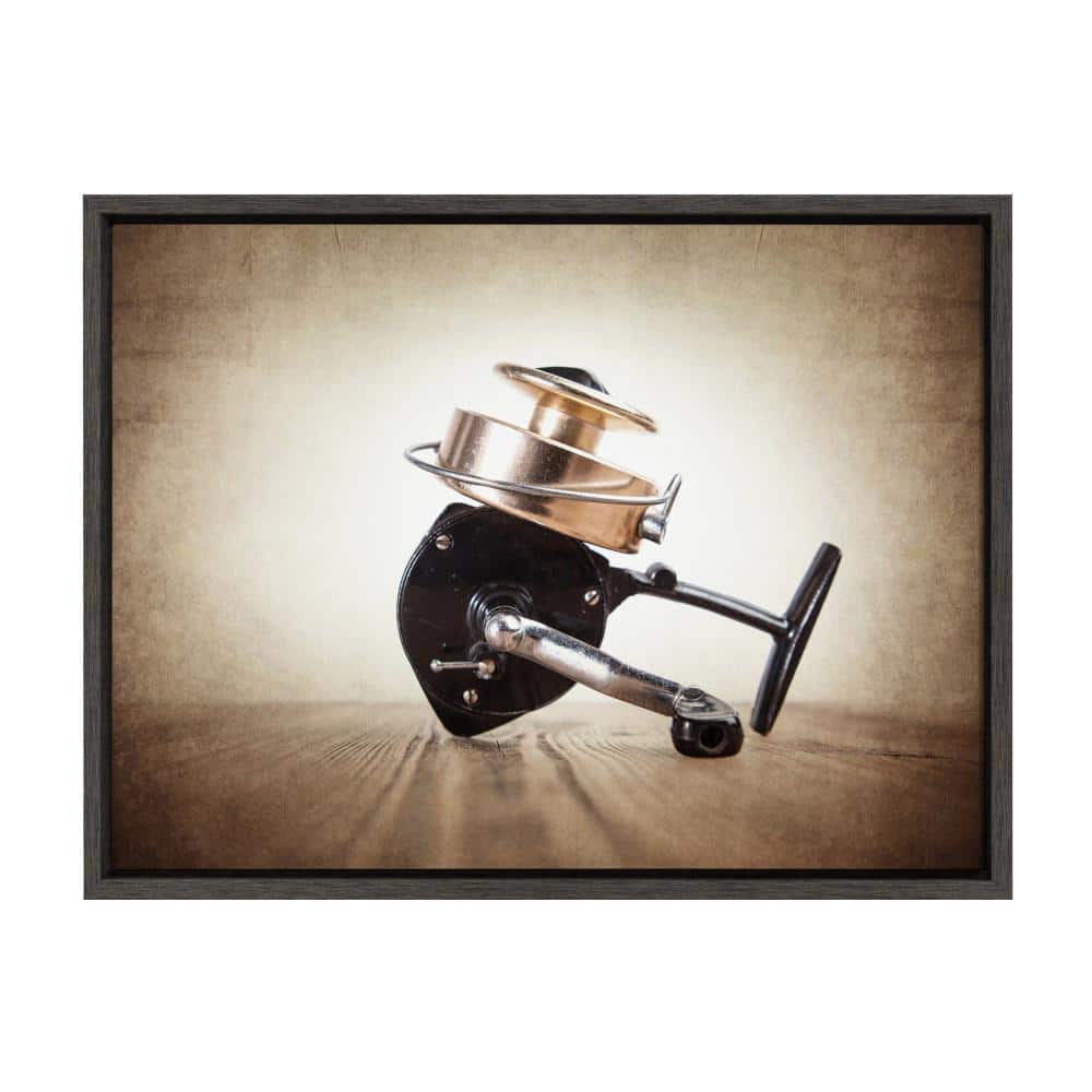Sylvie Vintage Fishing Reel by Saint and Sailor Studios Coastal Framed
