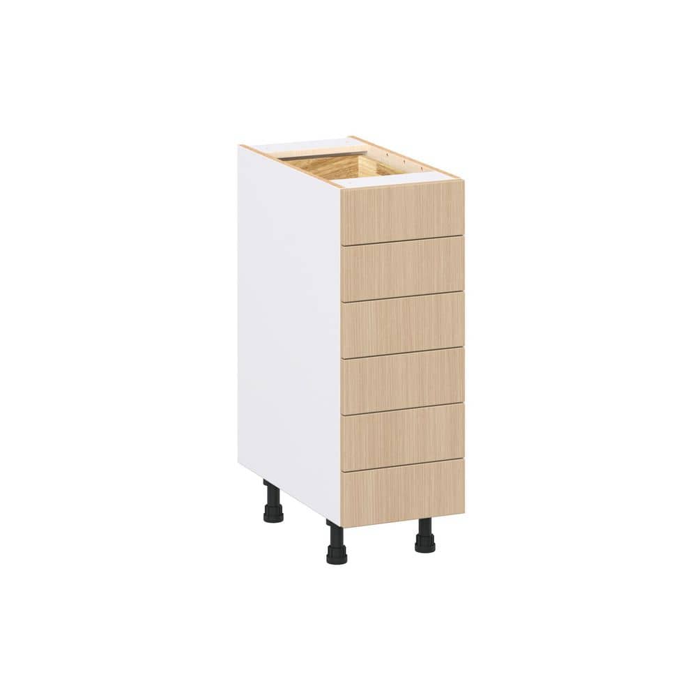 Timberline 12 in. W x 24.5 in. D x 34.5 in. H Assembled Shaker Drawer Base Kitchen Cabinet in Mojavi Oak with 6-Drawers price history on PriceWatchPro