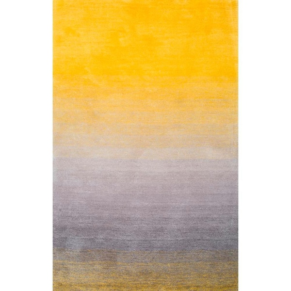 nuLOOM Ana Ombre Shag Yellow 6 ft. x 9 ft. Area Rug