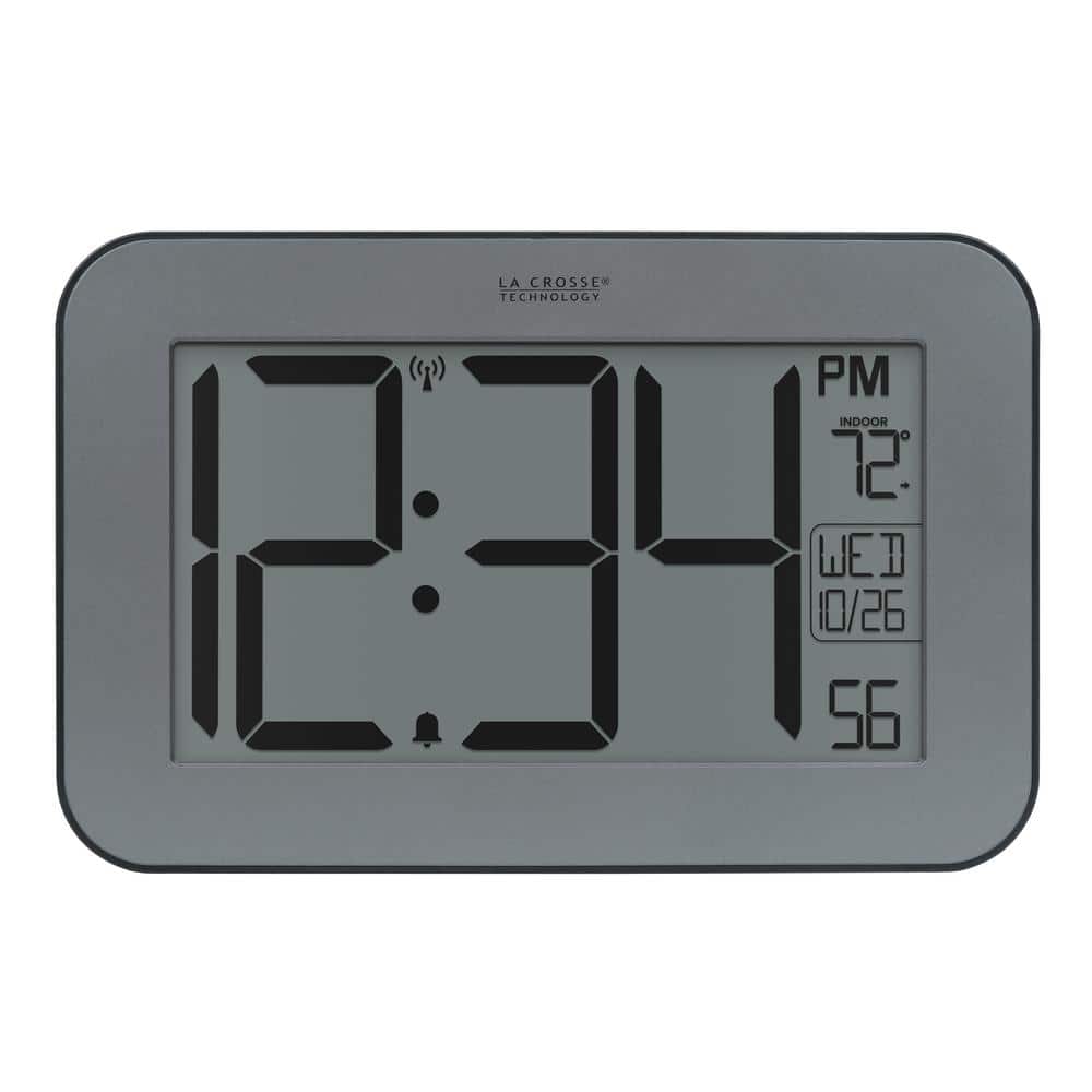 La Crosse Technology Large Time Digital Atomic Clock with 4 in. Digits  513-02927-INT - The Home Depot