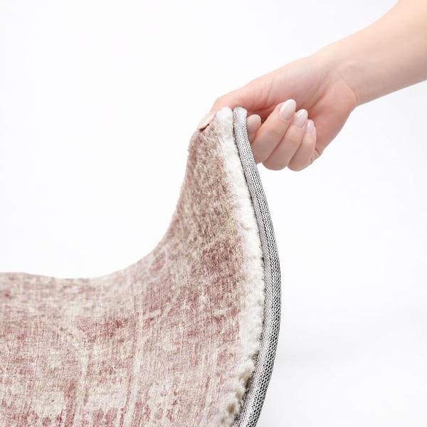 Dream Shag Premium Machine Washable Abstract ADS41 Pink 8 ft. x 10 ft. Area Rug