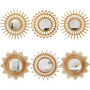 9.84 in. W x 9.84 in. H Mirrors for Wall Decor, Mirror Hanging Circle Mirror Decorative Wall Art, 6-Pieces