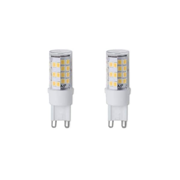 40 - Watt Equivalent Warm White Light T6 (G9) Bi-Pin, Dimmable Clear LED Light Bulb 2700K (2-Pack)