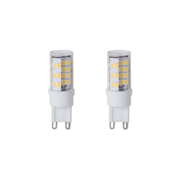 Bulbrite 40 - Watt Equivalent Warm White Light T6 (G9) Bi-Pin, Dimmable Clear LED Light Bulb 2700K (2-Pack)