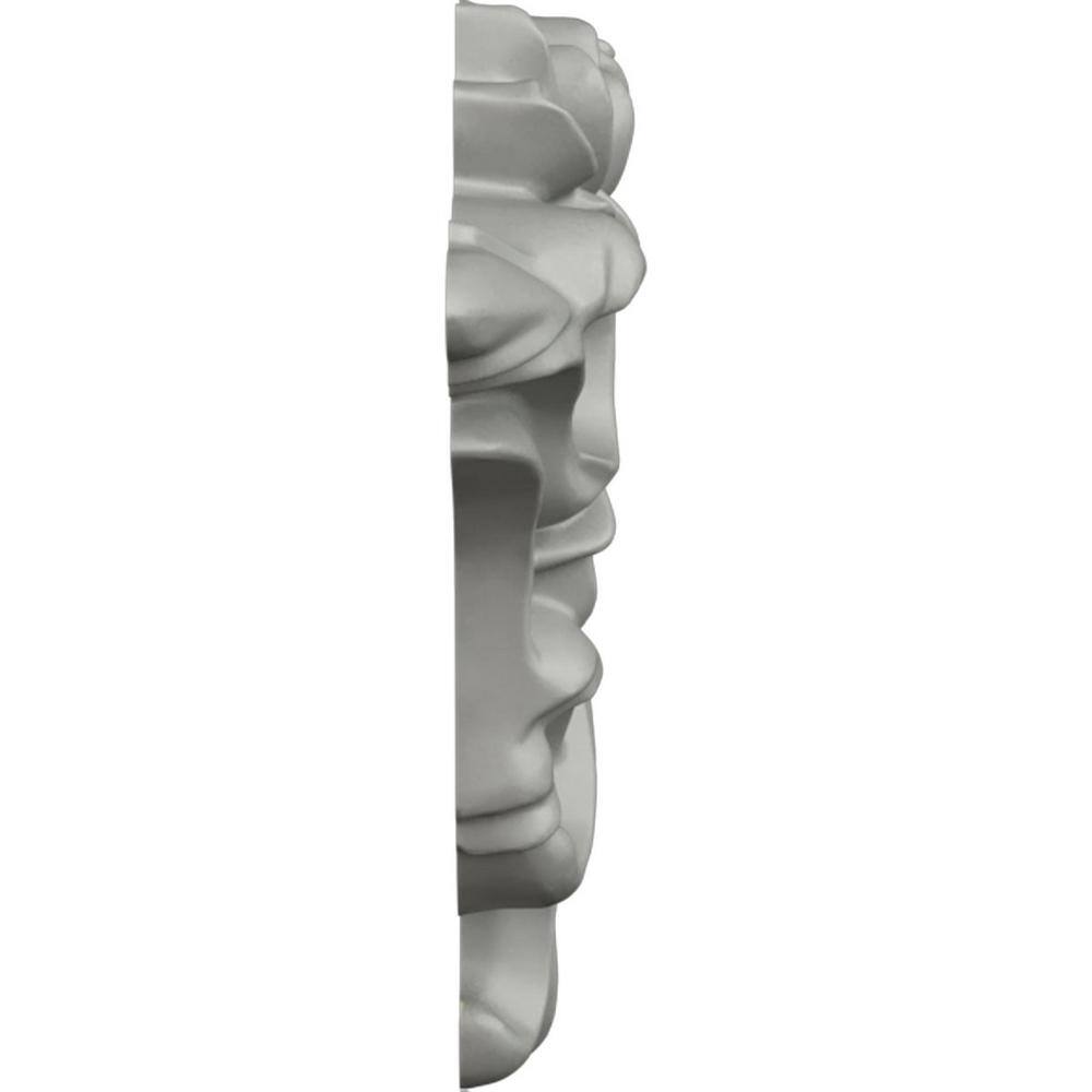 Gray Polyurethane Floral Center Onlay