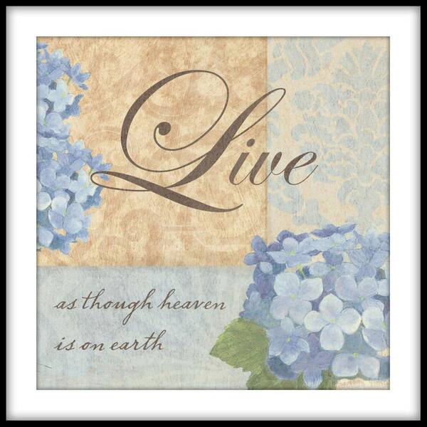 PTM Images 13.75 in. x 13.75 in. "Purple Bloom" Framed Wall Art