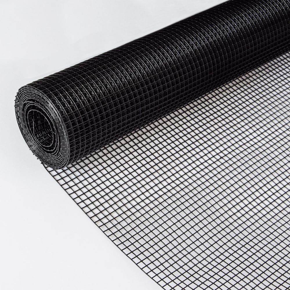 Black 1/4 in. x 2 ft. x 50 ft. 21-Gauge Vinyl Coated Hardware Cloth PVC Wel