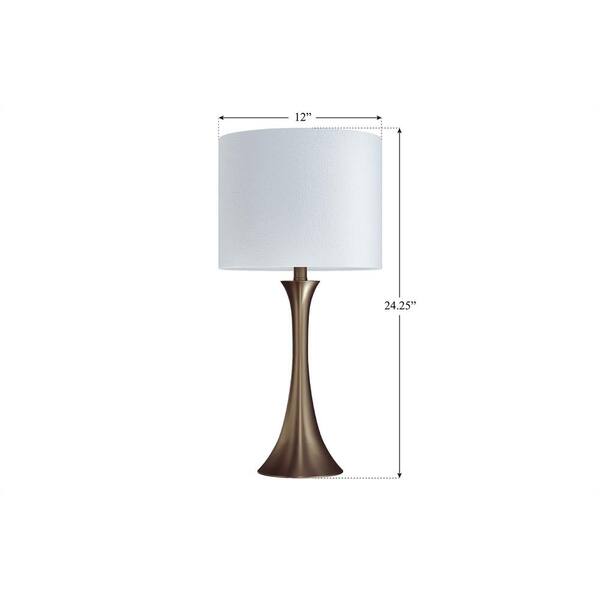 Matte Golden Bronze Table Lamp Set, Grandview Gallery Silver Table Lamps