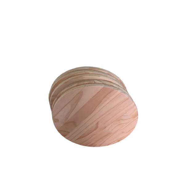MMOBILITY Edge-Glued Round (Common Softwood Boards: 0.75 in. x 17.75 in. x 17.75 in.) Pine Wood Round Boards (Pack of 5)