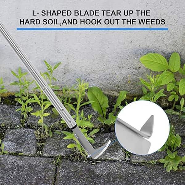 Misopily 55 in. Weeder Stainless Steel Manual Crevice Tool Long