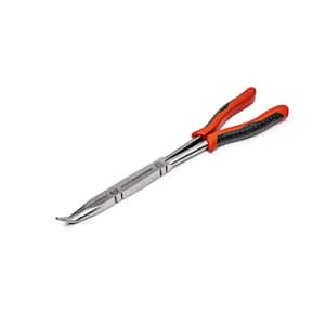 KNIPEX Tools - Long Nose Pliers With Cutter, 40 Degree Angled (2621200), 8  inches - Needle Nose Pliers 