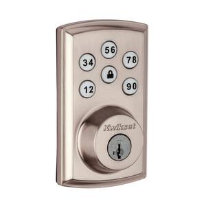 Z-Wave SmartCode 888 Satin Nickel Single Cylinder Keypad Electronic Deadbolt Featuring SmartKey Security