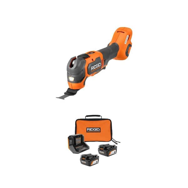 18V Brushless Cordless Multi-Tool with 18V (2) 4.0 Ah Batteries and Charger Kit