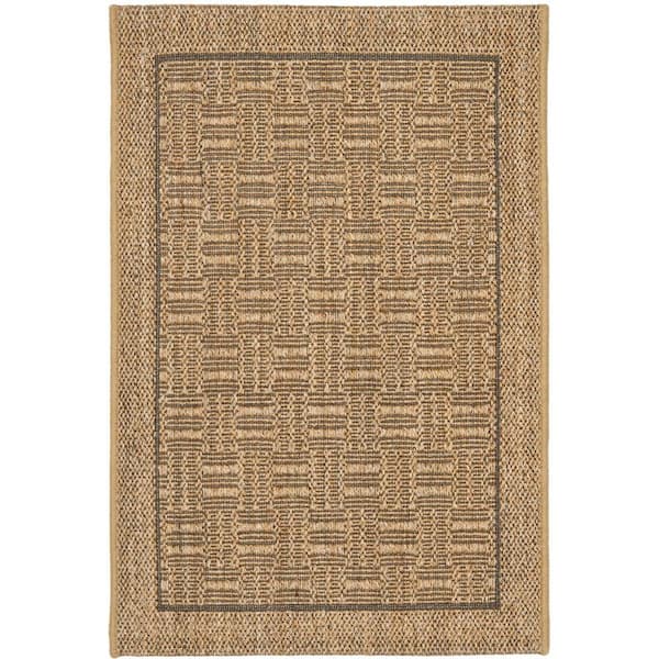 Palm Beach Natural Doormat 2 ft. x 3 ft. Border Area Rug