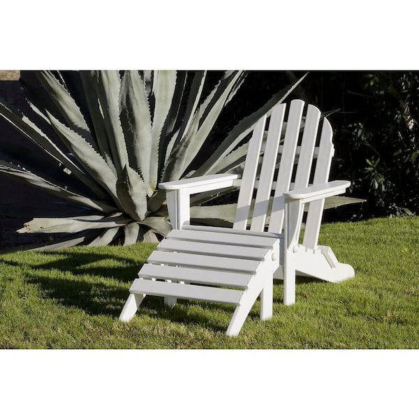 Ivy Terrace Classics White 2-Piece Folding Plastic Adirondack Chair