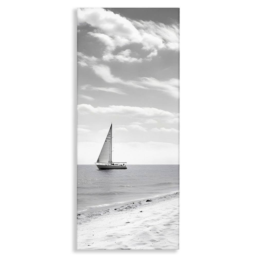 Lonely Sailboat View by LSR Design Studio Unframed Typography Graphic Art Print 48 in. x 20 in. price history on PriceWatchPro