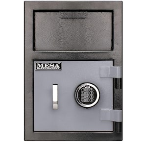 0.8 cu. ft. All Steel Depository Safe with Electronic Lock in 2-Tone, Black Grey