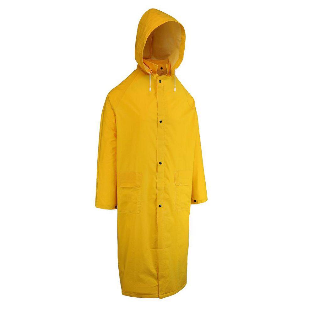 Medium Yellow PVC Polyester 2-Piece Rain Coat with Detachable Hood price history on PriceWatchPro